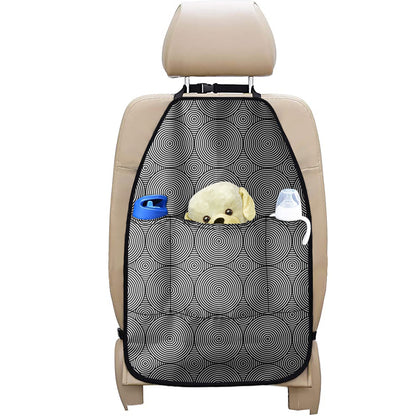 Psychedelic Circle Pattern Print Car Seat Organizers