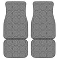 Psychedelic Circle Pattern Print Front and Back Car Floor Mats