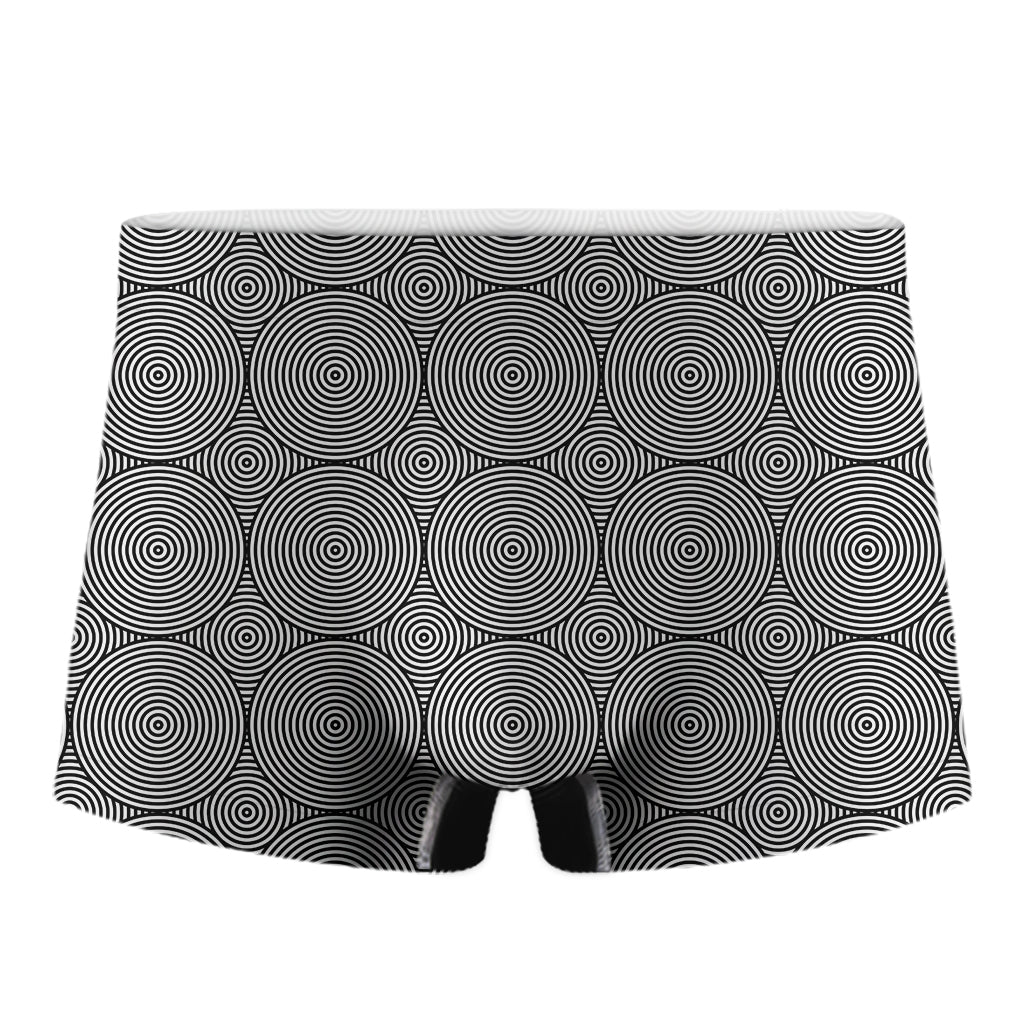 Psychedelic Circle Pattern Print Men's Boxer Briefs