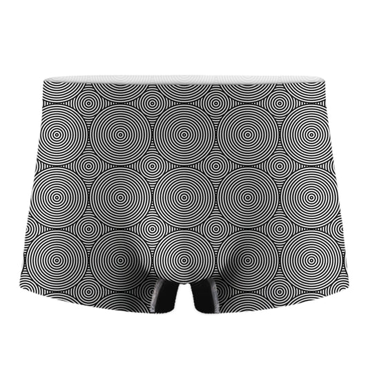 Psychedelic Circle Pattern Print Men's Boxer Briefs