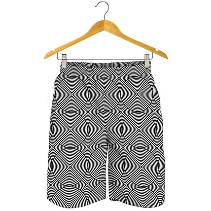 Psychedelic Circle Pattern Print Men's Shorts