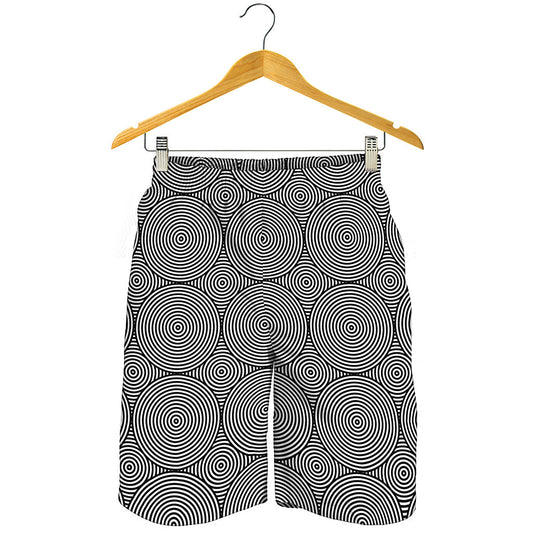 Psychedelic Circle Pattern Print Men's Shorts