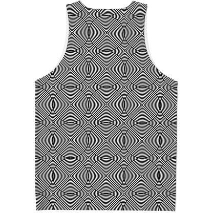Psychedelic Circle Pattern Print Men's Tank Top