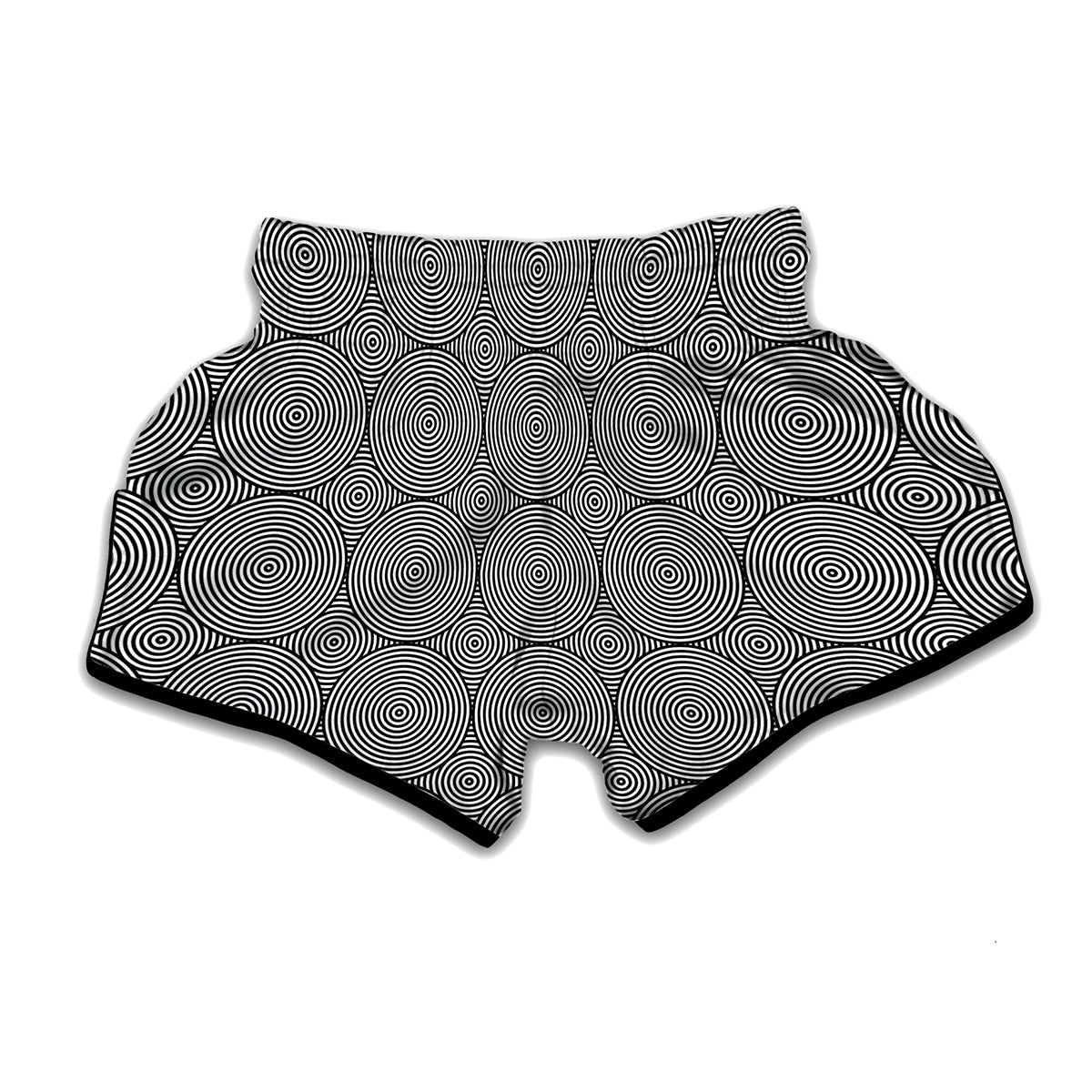 Psychedelic Circle Pattern Print Muay Thai Boxing Shorts