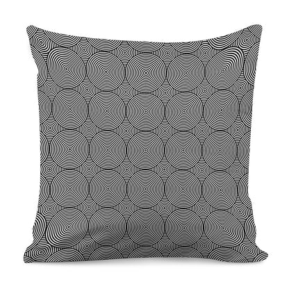 Psychedelic Circle Pattern Print Pillow Cover