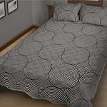 Psychedelic Circle Pattern Print Quilt Bed Set