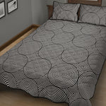 Psychedelic Circle Pattern Print Quilt Bed Set