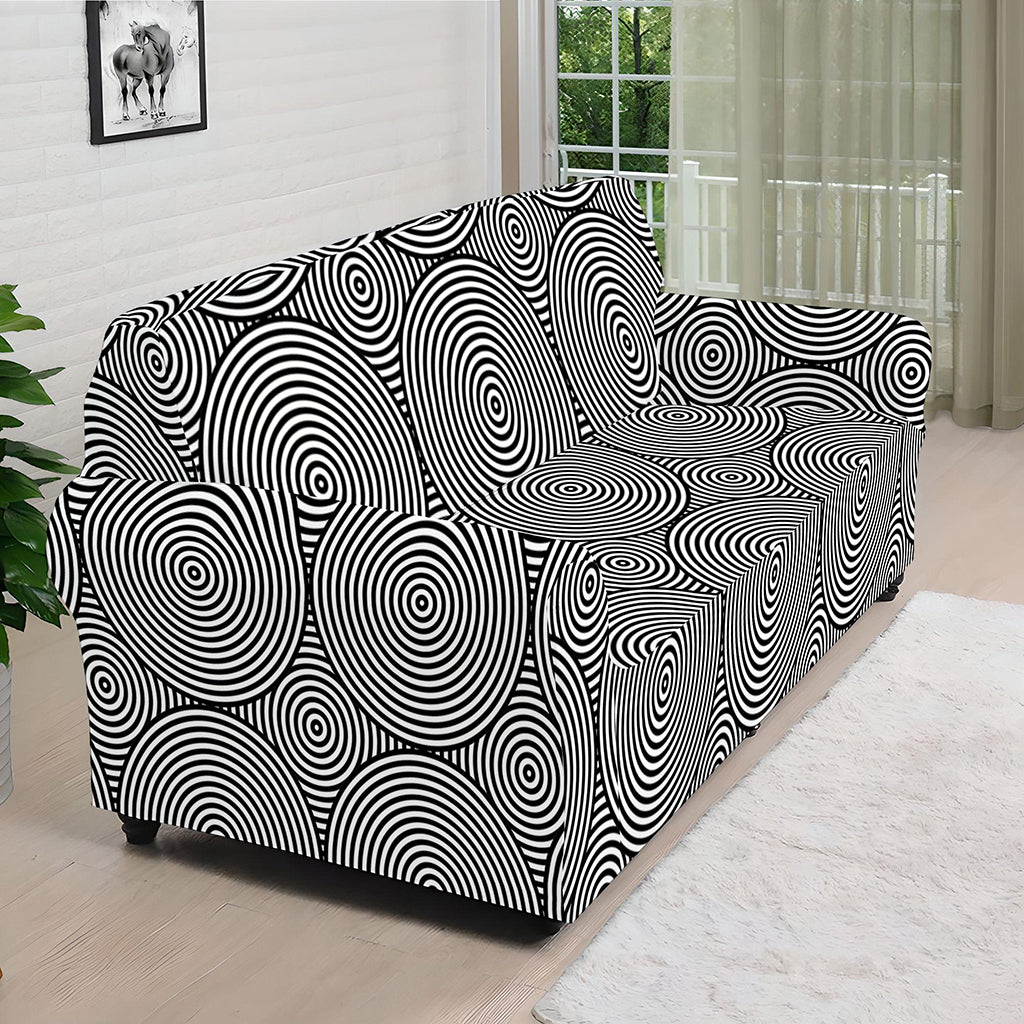 Psychedelic Circle Pattern Print Sofa Cover