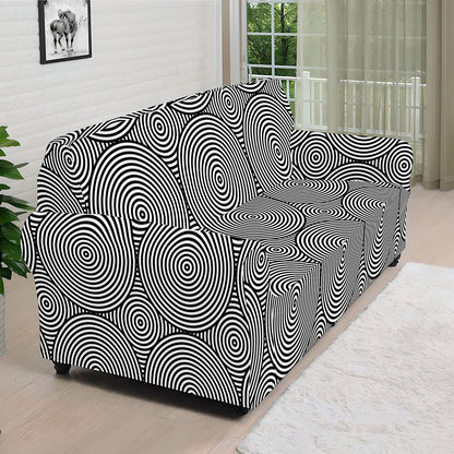 Psychedelic Circle Pattern Print Sofa Cover