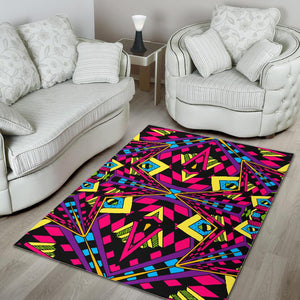 Psychedelic Ethnic Trippy Print Area Rug GearFrost