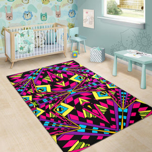 Psychedelic Ethnic Trippy Print Area Rug GearFrost