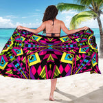 Psychedelic Ethnic Trippy Print Beach Sarong Wrap