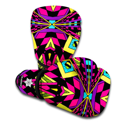 Psychedelic Ethnic Trippy Print Boxing Gloves