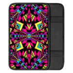 Psychedelic Ethnic Trippy Print Car Center Console Cover