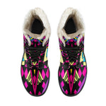 Psychedelic Ethnic Trippy Print Comfy Boots GearFrost