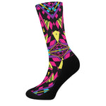 Psychedelic Ethnic Trippy Print Crew Socks