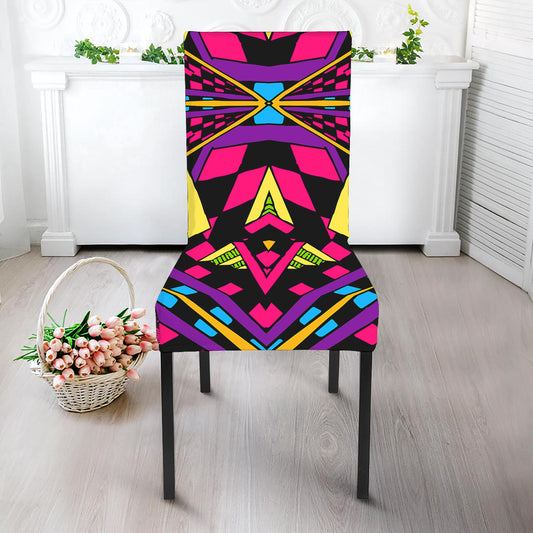Psychedelic Ethnic Trippy Print Dining Chair Slipcover