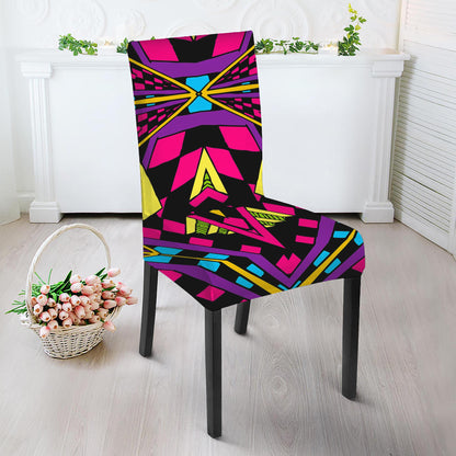 Psychedelic Ethnic Trippy Print Dining Chair Slipcover