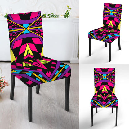 Psychedelic Ethnic Trippy Print Dining Chair Slipcover