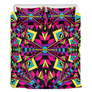 Psychedelic Ethnic Trippy Print Duvet Cover Bedding Set