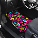 Psychedelic Ethnic Trippy Print Front and Back Car Floor Mats