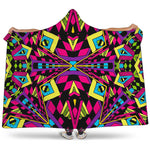 Psychedelic Ethnic Trippy Print Hooded Blanket