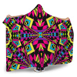 Psychedelic Ethnic Trippy Print Hooded Blanket
