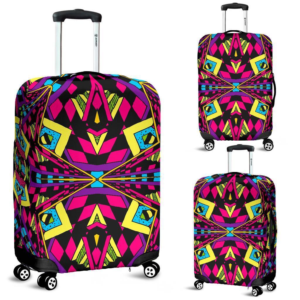 Psychedelic Ethnic Trippy Print Luggage Cover GearFrost