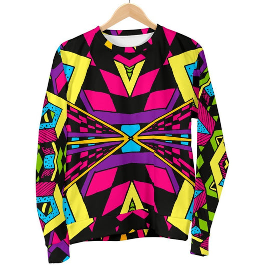 Psychedelic Ethnic Trippy Print Men's Crewneck Sweatshirt GearFrost