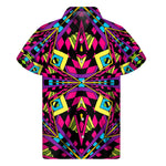 Psychedelic Ethnic Trippy Print Men's Short Sleeve Shirt