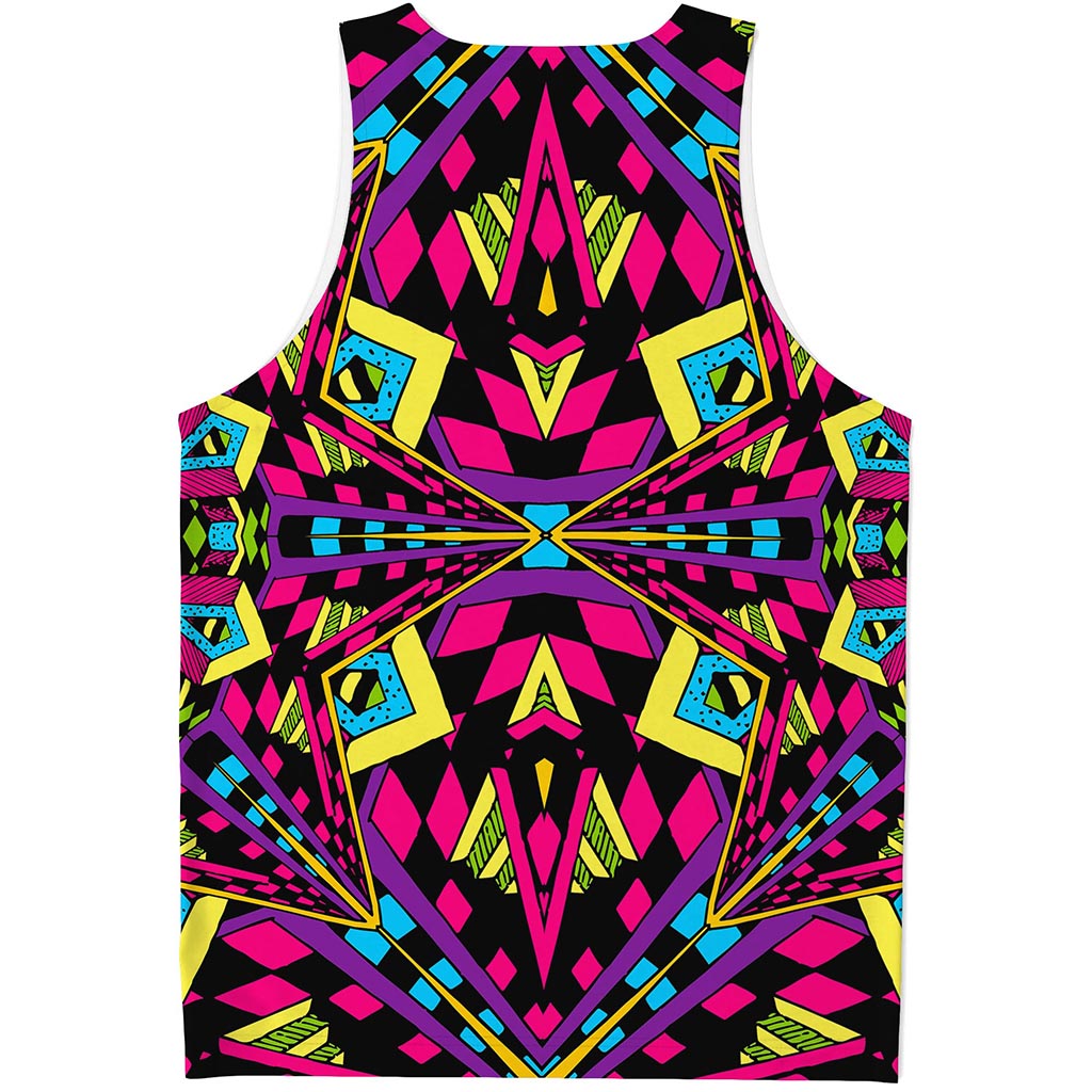 Psychedelic Ethnic Trippy Print Men's Tank Top