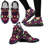 Psychedelic Ethnic Trippy Print Mesh Knit Shoes GearFrost