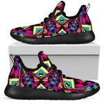 Psychedelic Ethnic Trippy Print Mesh Knit Shoes GearFrost