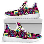 Psychedelic Ethnic Trippy Print Mesh Knit Shoes GearFrost