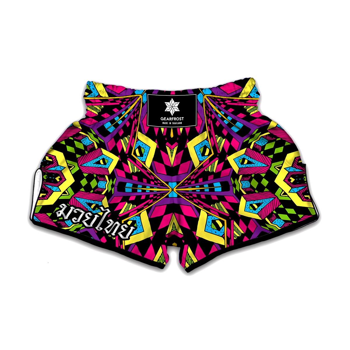 Psychedelic Ethnic Trippy Print Muay Thai Boxing Shorts