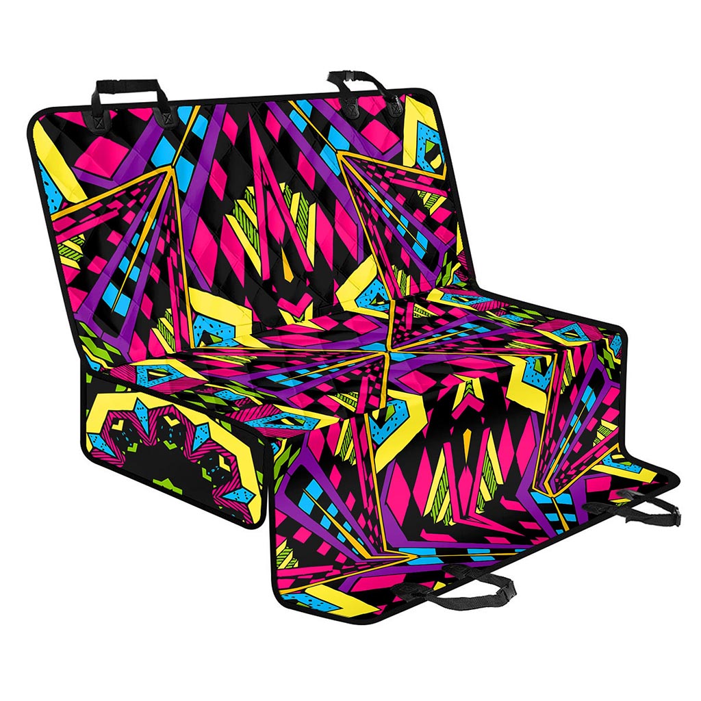 Psychedelic Ethnic Trippy Print Pet Car Back Seat Cover