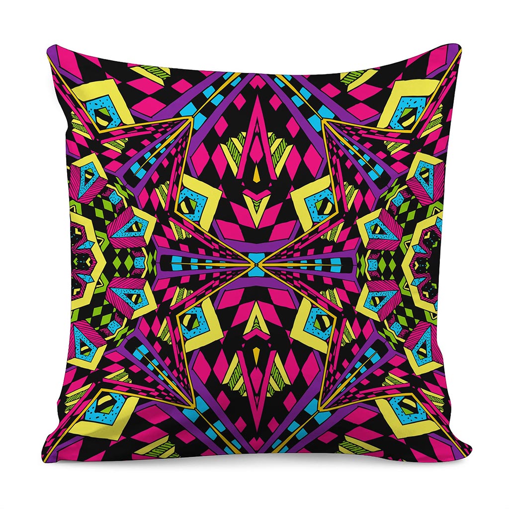 Psychedelic Ethnic Trippy Print Pillow Cover