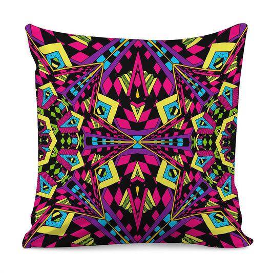 Psychedelic Ethnic Trippy Print Pillow Cover