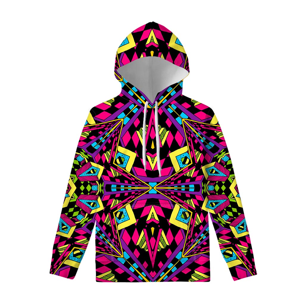 Psychedelic Ethnic Trippy Print Pullover Hoodie