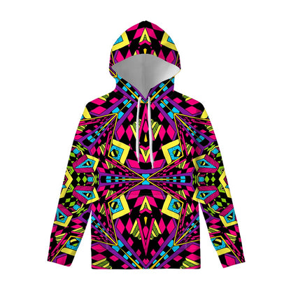 Psychedelic Ethnic Trippy Print Pullover Hoodie