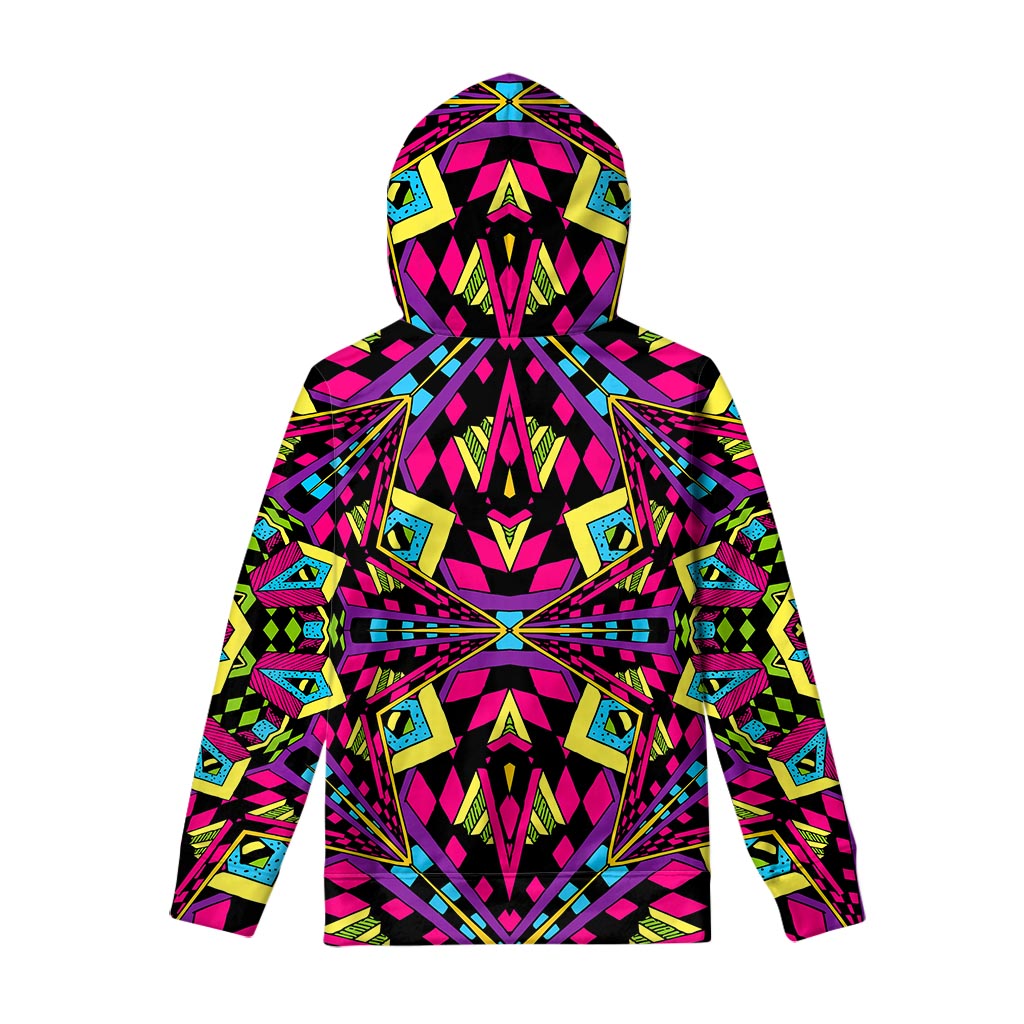 Psychedelic Ethnic Trippy Print Pullover Hoodie
