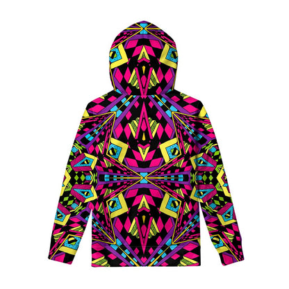 Psychedelic Ethnic Trippy Print Pullover Hoodie