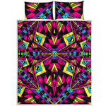 Psychedelic Ethnic Trippy Print Quilt Bed Set
