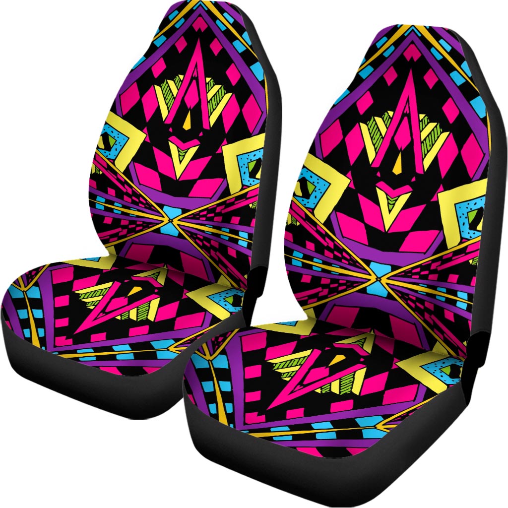 Psychedelic Ethnic Trippy Print Universal Fit Car Seat Covers