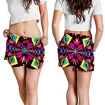 Psychedelic Ethnic Trippy Print Women's Shorts