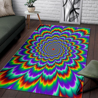 Psychedelic Expansion Optical Illusion Area Rug GearFrost