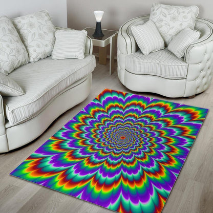 Psychedelic Expansion Optical Illusion Area Rug GearFrost