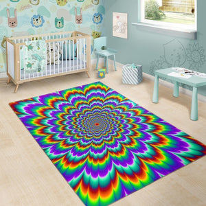 Psychedelic Expansion Optical Illusion Area Rug GearFrost