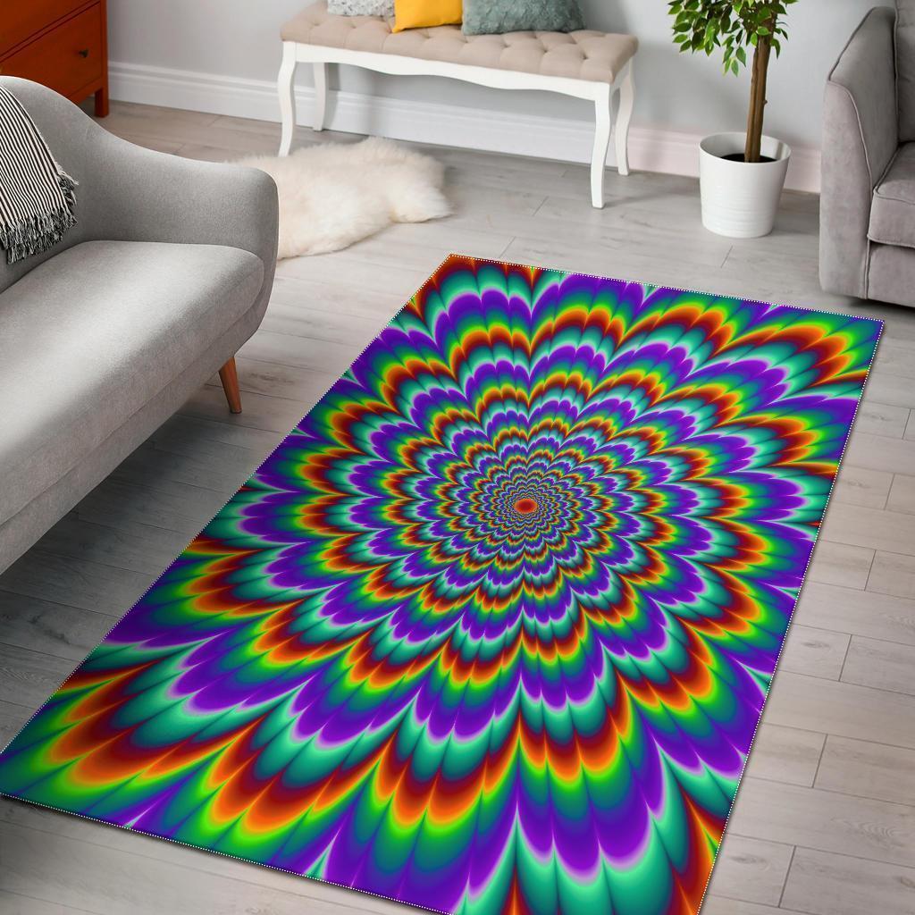 Psychedelic Expansion Optical Illusion Area Rug GearFrost