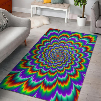 Psychedelic Expansion Optical Illusion Area Rug GearFrost